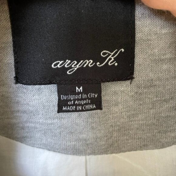 Soft grey jacket; one button, beautiful lined roll up cuffs. - Picture 2 of 5